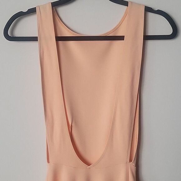 NEW American Apparel Peach Orange Y2k Skater Mini Fit Flare Dress S Indie Sexy - Picture 5 of 16